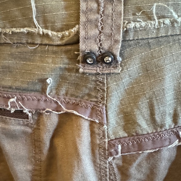 Women's distressed A-Line Skirt in Tan with embroidery and so many details! EUC - Picture 13 of 16